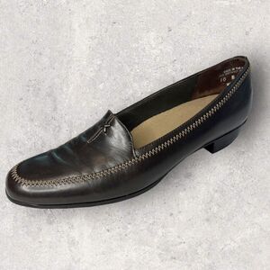 MUNRO Women’s Dark Brown Kid Lauren Slip on Loafer Shoes Size 10 Narrow